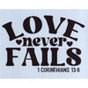 Love Never Fails Stencil
