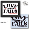Love Never Fails Stencil