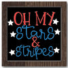 Oh My Stars and Stripes Stencil