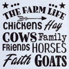 The Farm Life Collage Stencil
