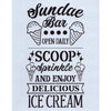 Sundae Bar Stencil