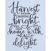 Harvest Moon Shining Stencil