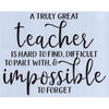 A Truly Great Teacher Stencil
