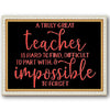 A Truly Great Teacher Stencil