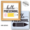 Hello Preschool Stencil