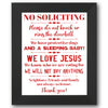 No Soliciting Stencil