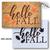 Hello Fall Leaves Stencil
