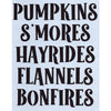 Pumpkins S'mores Hayrides Stencil