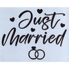 Just Married Stencil