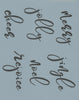 Christmas Script Words Stencil