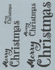 Merry Christmas Word Stencil