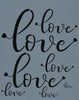 Love with Hearts Stencil
