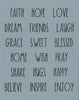 Dunn Inspired Inpirational Words Stencil