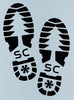 Santa Tree Boot Prints Stencil