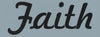 Simple Sayings:  Faith Script Stencil