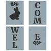 Porch Sign:  Welcome Bunny Stencil
