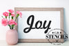 Simple Sayings:  Joy Script Stencil