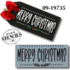 Whimsical Merry Christmas Stencil