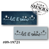 Let It Snow Skinny Stencil