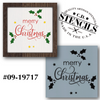 Merry Christmas Holly Stencil