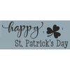 Happy St. Patrick's Day - Clover Stencil