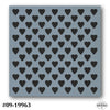 1/2" Heart Background Stencil