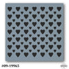 Mixed Heart Background Stencil