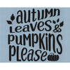 Autumn Leaves & Pumpkins Please Stencil