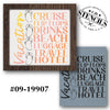 Vacation Subway Words Stencil