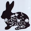 Floral Bunny Stencil