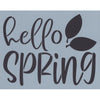 Hello Spring Leaves Stencil