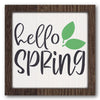 Hello Spring Leaves Stencil