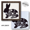 Floral Bunny Stencil