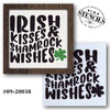 Irish Kisses Shamrock Wishes Stencil