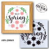 Hello Spring Floral Stencil