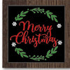 Merry Christmas Wreath Stencil