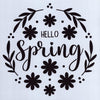 Hello Spring Floral Stencil