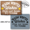 Warm Winter Wishes Stencil