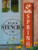 Porch Sign: Hello Spring Stencil