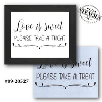 Life is Sweet Please Take a Treat Stencil