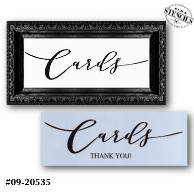 Cards Thank You Stencil