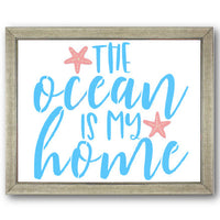 The Ocean is My Home Stencil