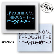 Dashing Through the Snow Stencil