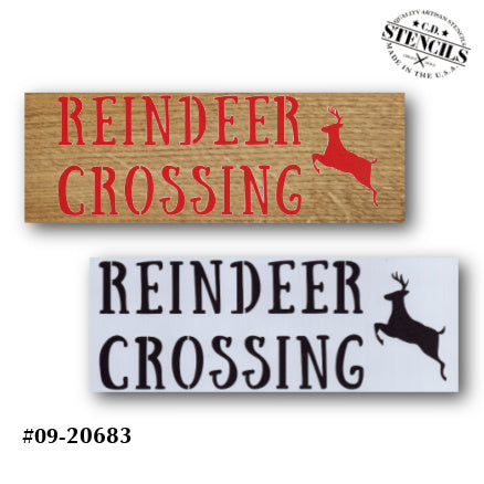 Reindeer Crossing Stencil