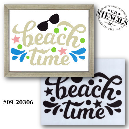 Beach Time Stencil