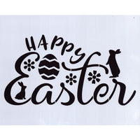 Happy Easter Floral Stencil