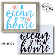 The Ocean is My Home Stencil