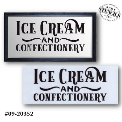 Ice Cream and Confectionery Stencil