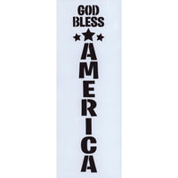 God Bless America Vertical Stencil