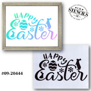 Happy Easter Floral Stencil